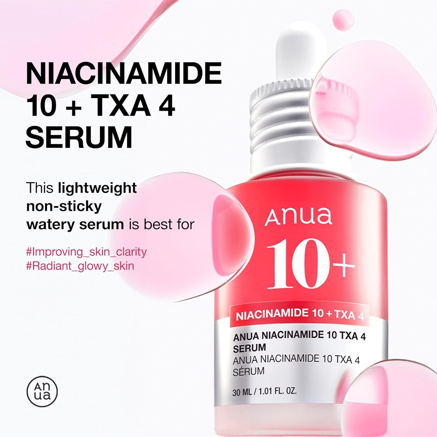 ANUA Glow Back Niacinamide 10% + TXA 4% Serum 30ml